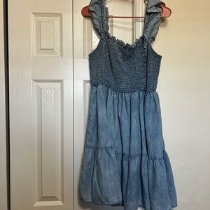 a.n.a Blue/Denim Smocked Women’s Dress